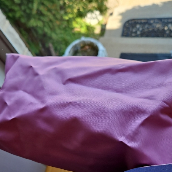 Longchamp Pink Tote with Brown Trim - Picture 7 of 11